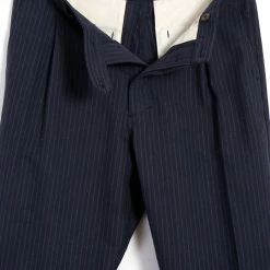 HANSEN GARMENTS SUNE | Pleated Wide Cut Trousers | Blue Pin 17 HANSEN GARMENTS SUNE | Pleated Wide Cut Trousers | Blue Pin -Heschung shop sune pleated wide cut trousers blue pin hansen garments 815408