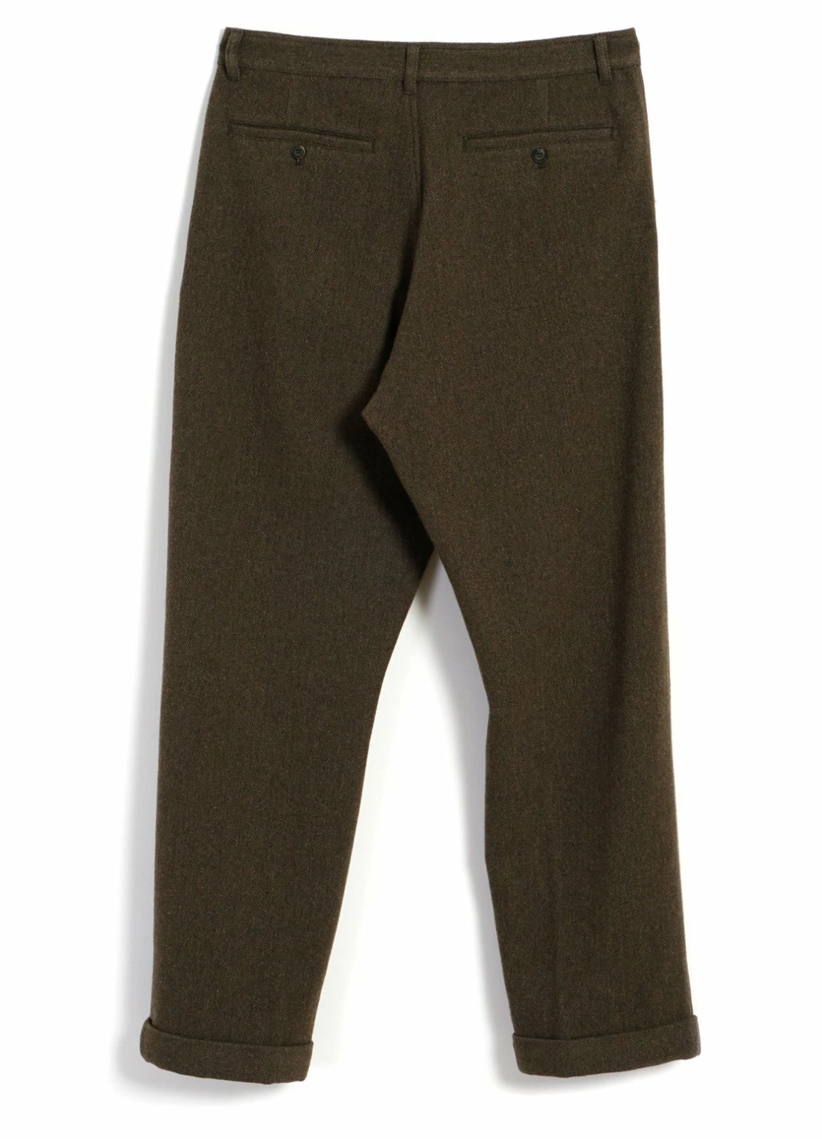 HANSEN GARMENTS SUNE | Pleated Wide Cut Trousers | Brown Herringbone 8 HANSEN GARMENTS SUNE | Pleated Wide Cut Trousers | Brown Herringbone - Image 6