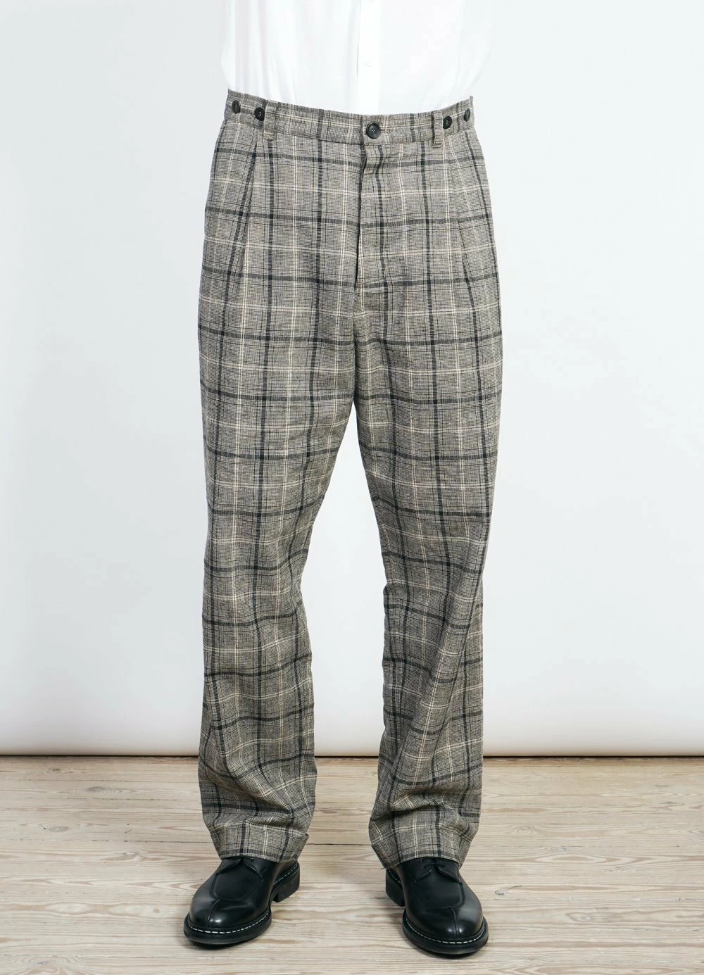HANSEN GARMENTS SUNE | Pleated Wide Cut Trousers | Check 1 4 HANSEN GARMENTS SUNE | Pleated Wide Cut Trousers | Check 1 - Image 2