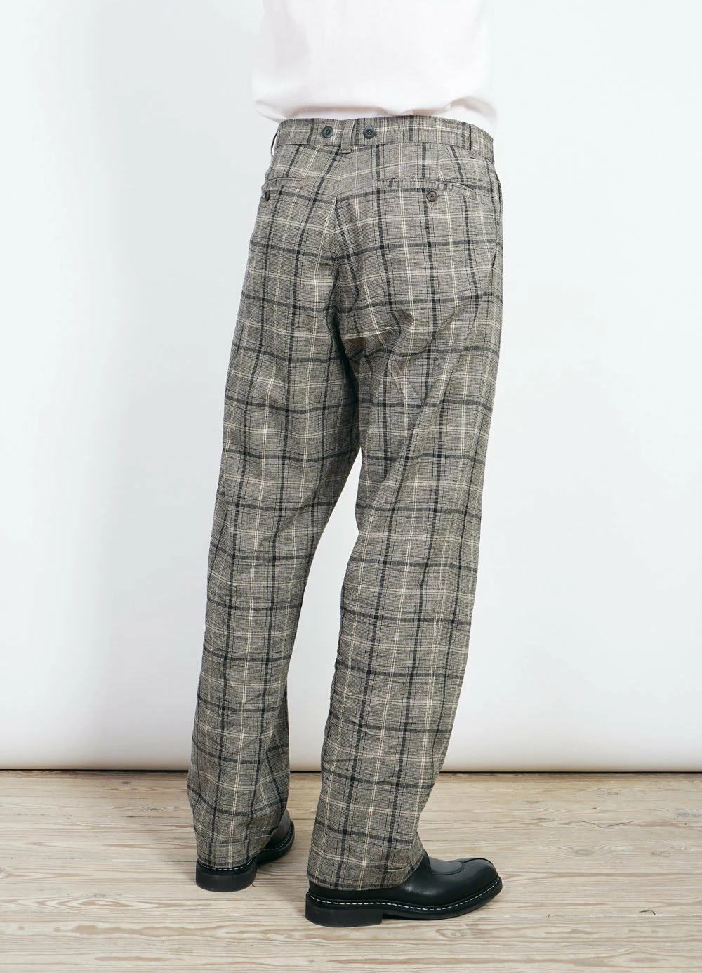 HANSEN GARMENTS SUNE | Pleated Wide Cut Trousers | Check 1 7 HANSEN GARMENTS SUNE | Pleated Wide Cut Trousers | Check 1 - Image 5