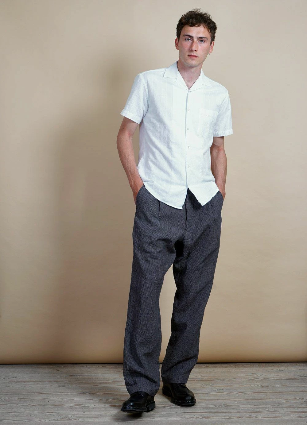 HANSEN GARMENTS SUNE | Pleated Wide Cut Trousers | River 4 HANSEN GARMENTS SUNE | Pleated Wide Cut Trousers | River - Image 2