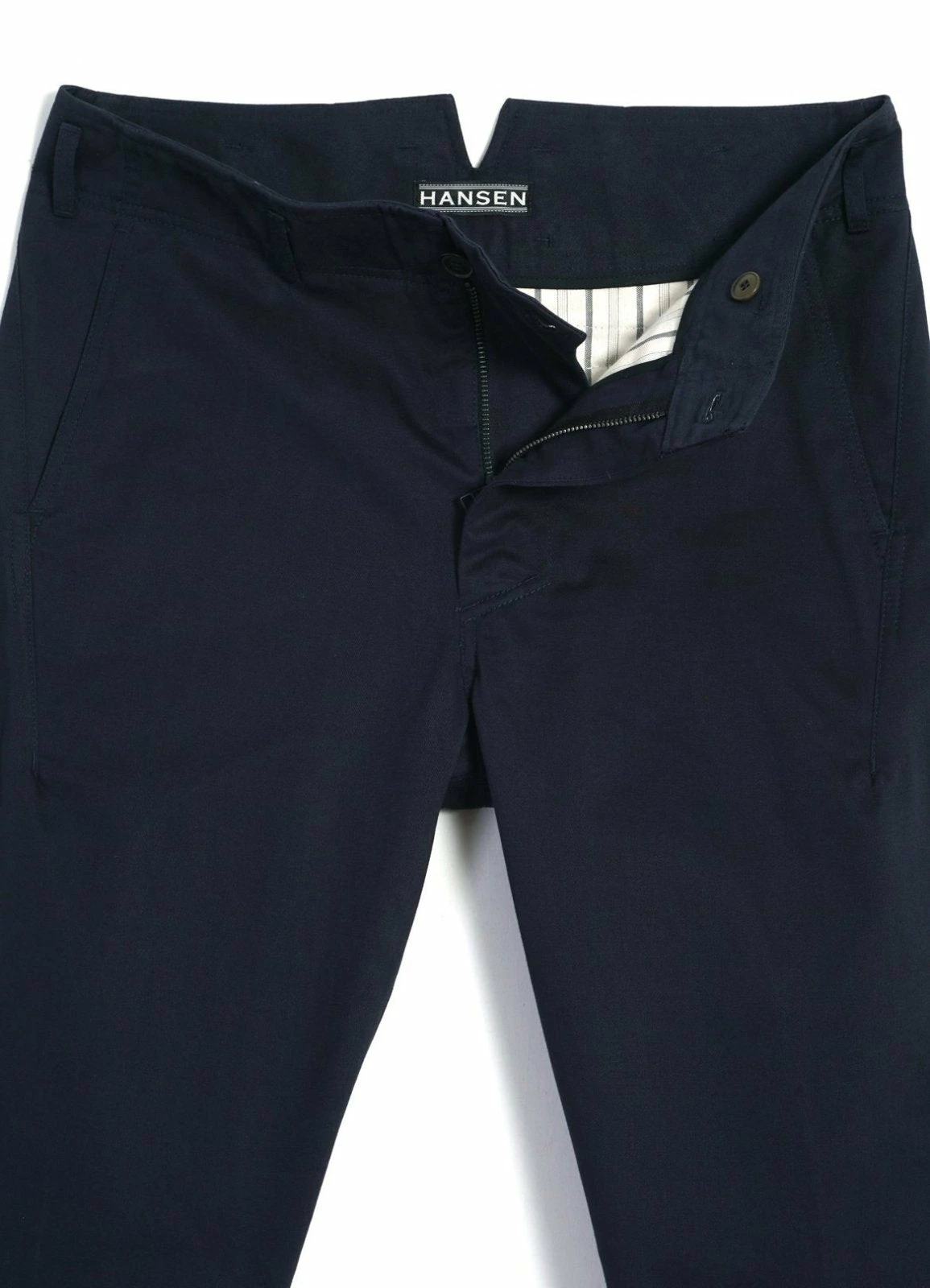 HANSEN GARMENTS SVENNING | Slim Fit Everyday Trousers | Navy Twill 4 HANSEN GARMENTS SVENNING | Slim Fit Everyday Trousers | Navy Twill - Image 2