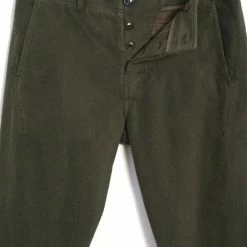 HANSEN GARMENTS SVENNING | Slim Fit Trousers | Dark Green -Heschung shop svenning slim fit trousers dark green hansen garments 443389