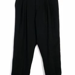 HANSEN GARMENTS SYLVESTER | Double Pleated Trousers | Black