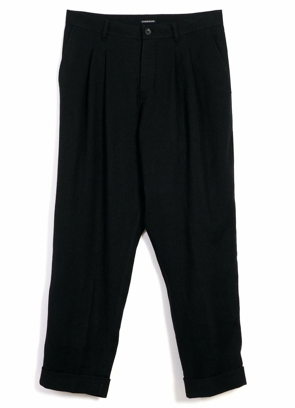 HANSEN GARMENTS SYLVESTER | Double Pleated Trousers | Black 3 HANSEN GARMENTS SYLVESTER | Double Pleated Trousers | Black