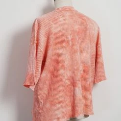 Monitaly TIE DYE T-SHIRT | Enzyme & Silicon Washed Thermal Crewneck | Pink -Heschung shop tie dye t shirt enzyme silicon washed thermal crewneck pink monitaly 320679