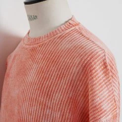 Monitaly TIE DYE T-SHIRT | Enzyme & Silicon Washed Thermal Crewneck | Pink -Heschung shop tie dye t shirt enzyme silicon washed thermal crewneck pink monitaly 336888