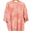 Monitaly TIE DYE T-SHIRT | Enzyme & Silicon Washed Thermal Crewneck | Pink -Heschung shop tie dye t shirt enzyme silicon washed thermal crewneck pink monitaly 759329