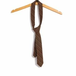 HANSEN GARMENTS TIE | Striped Tie | Brown Stripes