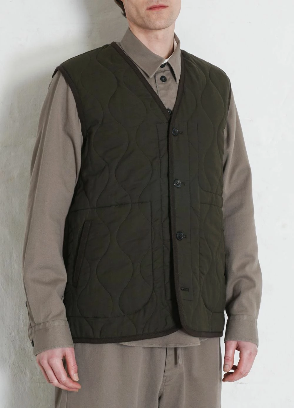 HANSEN GARMENTS TONY | Bonded Padded Vest | Dark Army 5 HANSEN GARMENTS TONY | Bonded Padded Vest | Dark Army - Image 3