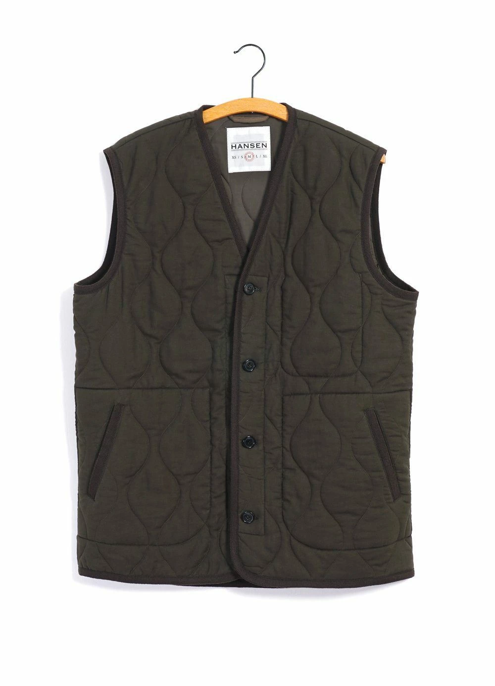 HANSEN GARMENTS TONY | Bonded Padded Vest | Dark Army 3 HANSEN GARMENTS TONY | Bonded Padded Vest | Dark Army