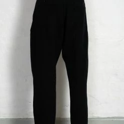 HANSEN GARMENTS TRYGVE | Wide Cut Cropped Trousers | Black -Heschung shop trygve wide cut cropped trousers black hansen garments 274248