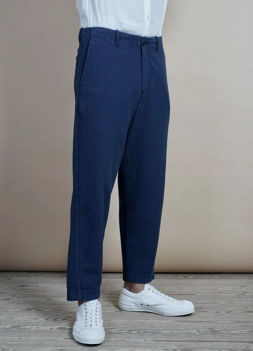 HANSEN GARMENTS TRYGVE | Wide Cut Cropped Trousers | Blue 4 HANSEN GARMENTS TRYGVE | Wide Cut Cropped Trousers | Blue - Image 2