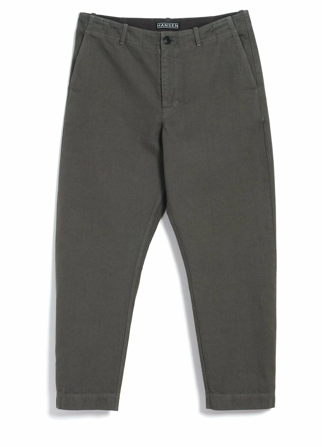 HANSEN GARMENTS TRYGVE | Wide Cut Cropped Trousers | Green Grey 3 HANSEN GARMENTS TRYGVE | Wide Cut Cropped Trousers | Green Grey