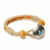 Chamula Turquoise Concho Bracelet | Hand-woven Horsehair | Orange/Yellow -Heschung shop turquoise concho bracelet hand woven horsehair orangeyellow chamula 864007