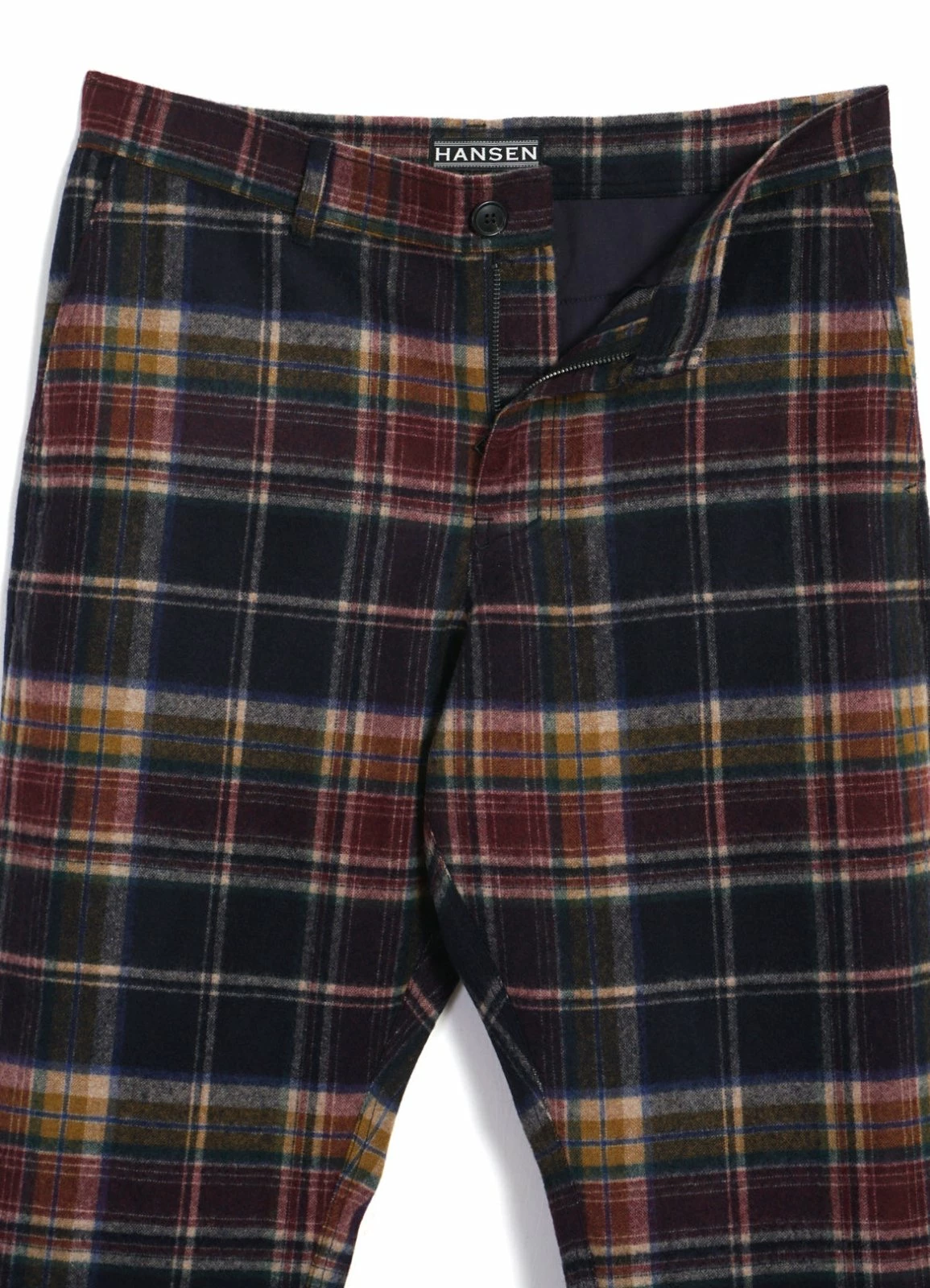 HANSEN GARMENTS TYGE | Wide Cut Cropped Trousers | Multi Colour Check 5 HANSEN GARMENTS TYGE | Wide Cut Cropped Trousers | Multi Colour Check - Image 3