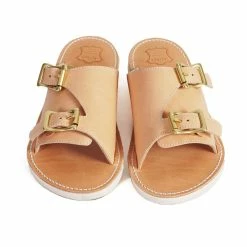 FERKER VEGETABLE LEATHER SANDAL | Buckle Sandal | Natural
