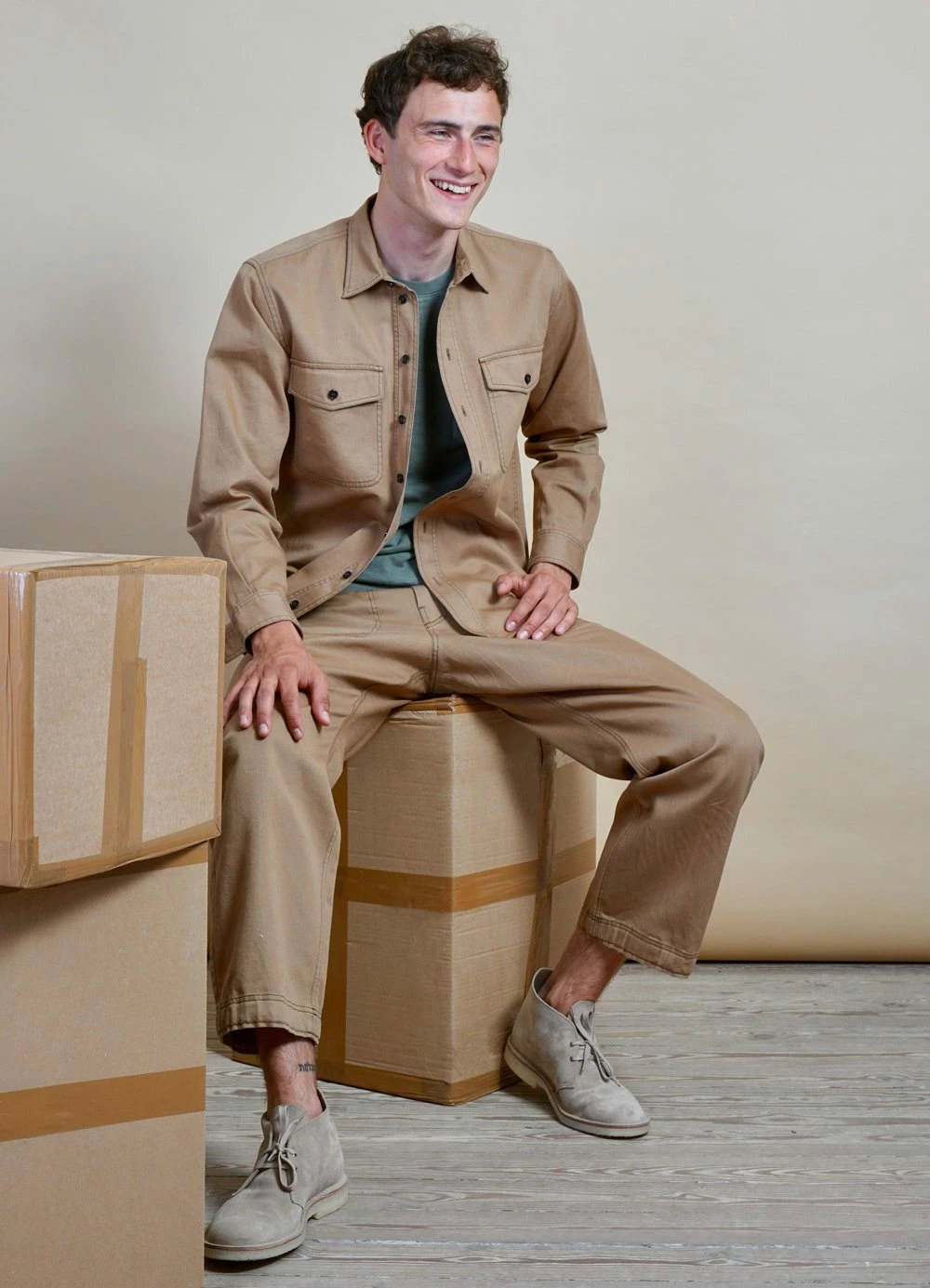 HANSEN GARMENTS VILLE | Loose Fit Trousers | Cardboard 4 HANSEN GARMENTS VILLE | Loose Fit Trousers | Cardboard - Image 2