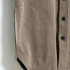 HANSEN GARMENTS VILLY | Short Sleeve Shirt | Khaki Sashiko -Heschung shop villy short sleeve shirt khaki sashiko hansen garments 243477