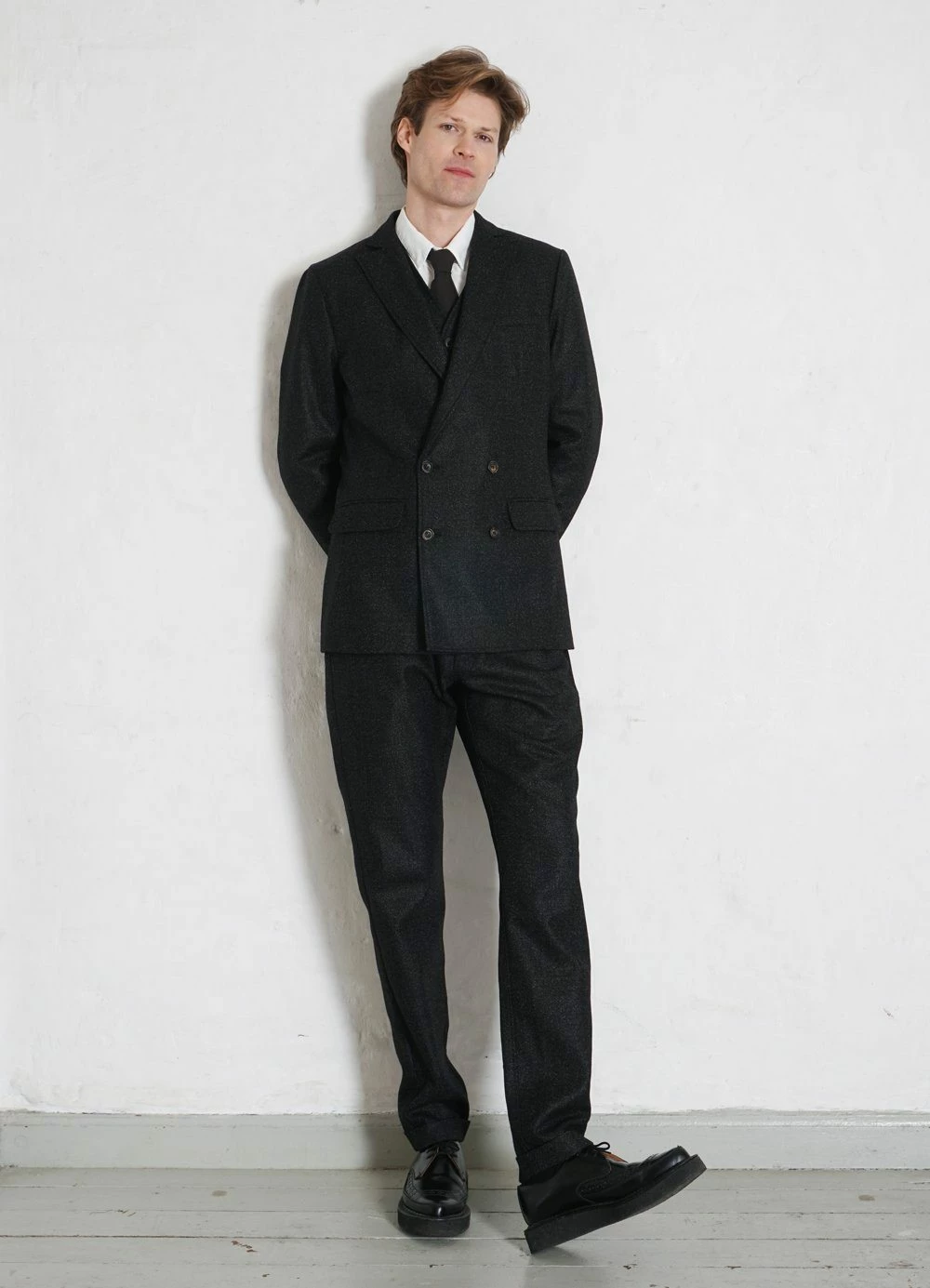 HANSEN GARMENTS WALTER | Classic Double Breasted Blazer | Black Marble 4 HANSEN GARMENTS WALTER | Classic Double Breasted Blazer | Black Marble - Image 2