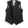HANSEN GARMENTS WILLIAM | High Lapel Waistcoat | Black Pin 2 HANSEN GARMENTS WILLIAM | High Lapel Waistcoat | Black Pin -Heschung shop william high lapel waistcoat black pin 240 283791
