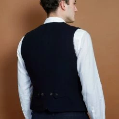 HANSEN GARMENTS WILLIAM | Lapel Waistcoat | Deep Indigo 9 HANSEN GARMENTS WILLIAM | Lapel Waistcoat | Deep Indigo -Heschung shop william lapel waistcoat deep indigo hansen garments 659280