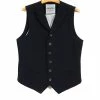 HANSEN GARMENTS WILLIAM | Lapel Waistcoat | Deep Indigo 2 HANSEN GARMENTS WILLIAM | Lapel Waistcoat | Deep Indigo -Heschung shop william lapel waistcoat deep indigo hansen garments 741002