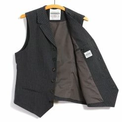 HANSEN GARMENTS WILLIAM | Lapel Waistcoat | Grey Pin 13 HANSEN GARMENTS WILLIAM | Lapel Waistcoat | Grey Pin -Heschung shop william lapel waistcoat grey pin hansen garments 463088