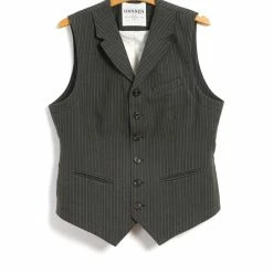 HANSEN GARMENTS WILLIAM | Lapel Waistcoat | Khaki Pin