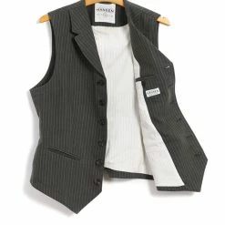 HANSEN GARMENTS WILLIAM | Lapel Waistcoat | Khaki Pin 13 HANSEN GARMENTS WILLIAM | Lapel Waistcoat | Khaki Pin -Heschung shop william lapel waistcoat khaki pin hansen garments 990453